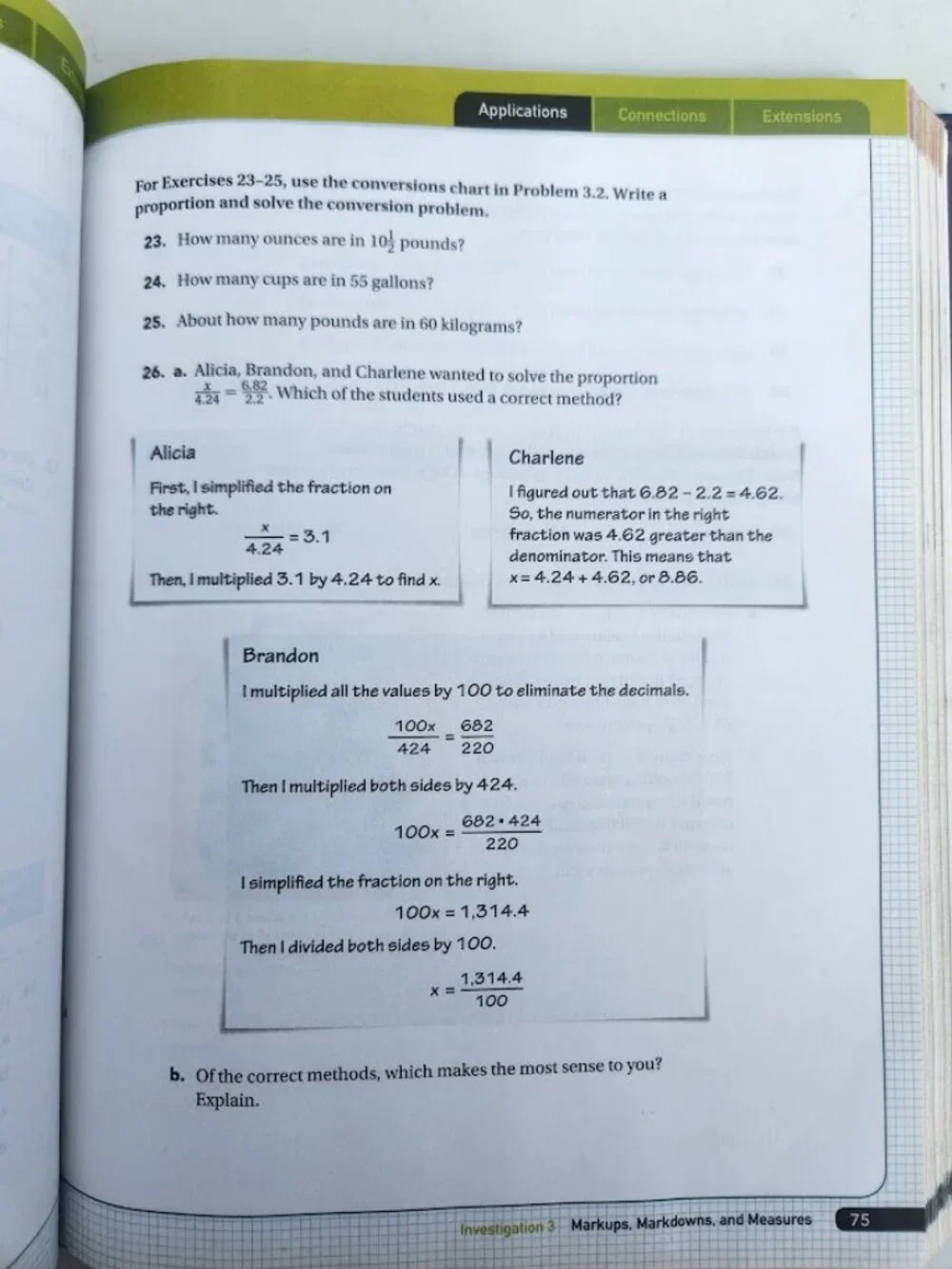 Connected Mathematics 3 Grade 7 CMP3 7th Grade Textbook Book Hardcover Pearson /